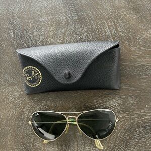 Ray-Ban Gold and Black Sunglasses